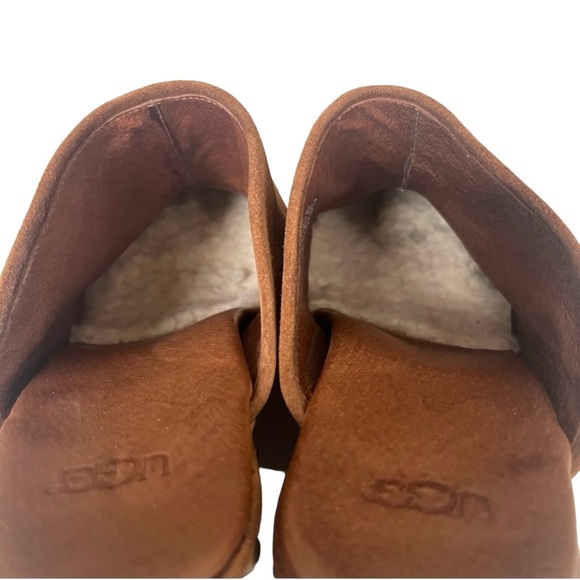 UGG  MARSALIS Chestnut Suede Clogs Size 10 - Picture 3 of 7